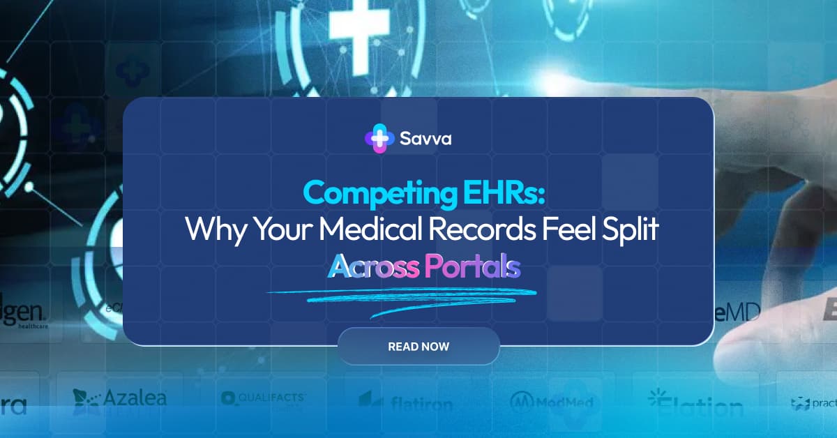 Medical records split across multiple portals due to competing EHR systems